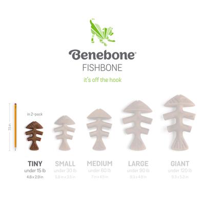 Show full view: Benebone Fishbone Tough Puppy Chew Toy, Brown, 2 count slide 7 of 9
