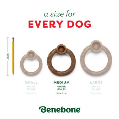 Show full view: Benebone Christmas Ring Peppermint Tough Dog Chew Toy, Medium slide 6 of 10