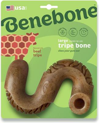 Show full view: Benebone Tripe Bone Tough Dog Chew Toy, Brown, Large slide 3 of 7