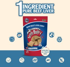 Benny Bullys Beef Liver Chops Raw Freeze-Dried Dog Treats, 14-oz bag slide 2 of 5