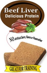 Benny Bullys Beef Liver Chops Raw Freeze-Dried Dog Treats, 7-oz bag slide 2 of 5