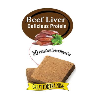 Show full view: Benny Bullys Beef Liver Chops Raw Freeze-Dried Dog Treats, 7-oz bag slide 5 of 6