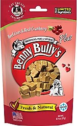 Benny Bullys Beef Liver Plus Cranberry Raw Freeze-Dried Cat Treats, 0.7-oz bag