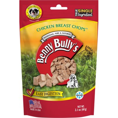 Benny Bullys Benny Bullys Chicken Breast Chop Raw Freeze-Dried Dog Treats, 2.1-oz bag