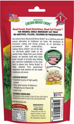 Show full view: Benny Bullys Chicken Breast Chops Freeze-Dried Cat Treats, .7-oz bag slide 3 of 6