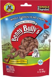 Benny Bullys Chicken Whole Heart Raw Freeze-Dried Dog Treats, 2.1-oz bag