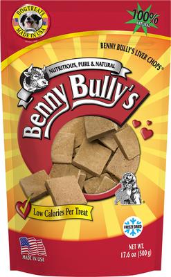 Show full view: Benny Bullys Liver Chops Freeze-Dried Dog Treats, 18-oz bag slide 3 of 4