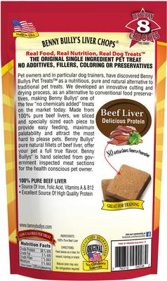 Show full view: Benny Bullys Liver Chops Freeze-Dried Dog Treats, 3.3-lb bag slide 4 of 4