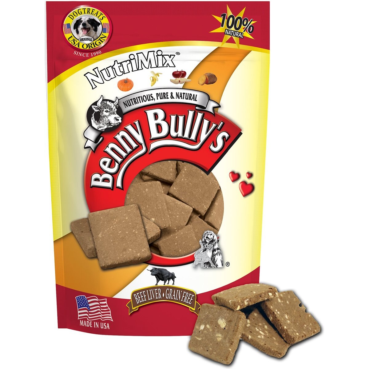 Benny Bullys Liver NutriMix Freeze-Dried Dog Treats, 2.1-oz bag
