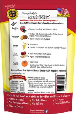 Show full view: Benny Bullys Liver NutriMix Freeze-Dried Dog Treats, 2.1-oz bag slide 4 of 4