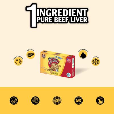 Show full view: Benny Bullys Mini Chops Smart Pack Beef Liver Freeze-Dried Cat Treats, .8-oz box slide 3 of 6