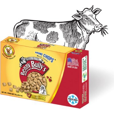 Benny Bullys Benny Bullys Mini Chops Smart Pack Beef Liver Freeze-Dried Dog Treats, .8-oz box