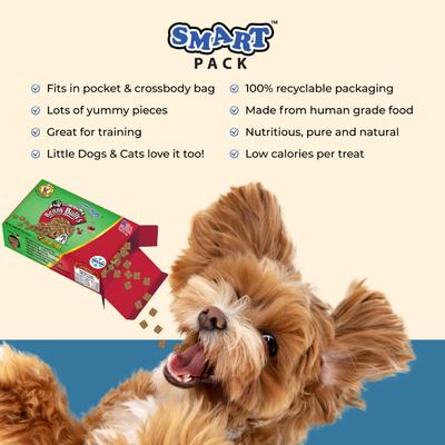 Show full view: Benny Bullys Mini Chops Smart Pack Beef Liver Plus Apple Freeze-Dried Dog Treats, .6-oz box slide 6 of 7