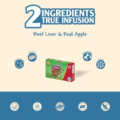 Show full view: Benny Bullys Mini Chops Smart Pack Beef Liver Plus Apple Freeze-Dried Dog Treats, .6-oz box slide 3 of 7