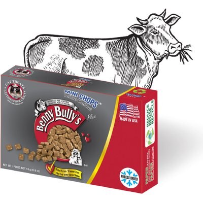 Benny Bullys Benny Bullys Mini Chops Smart Pack Beef Liver Plus Beef Heart Freeze-Dried Cat Treats, .6-oz box