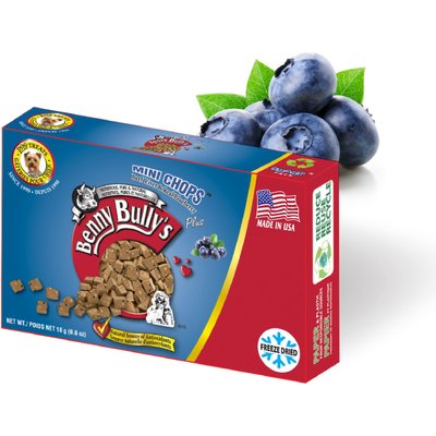 Benny Bullys Benny Bullys Mini Chops Smart Pack Beef Liver Plus Blueberry Freeze-Dried Dog Treats, .6-oz box