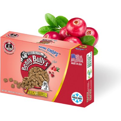Benny Bullys Benny Bullys Mini Chops Smart Pack Beef Liver Plus Cranberry Freeze-Dried Cat Treats, .6-oz box