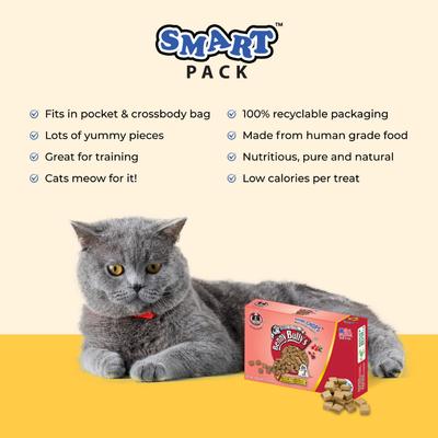 Show full view: Benny Bullys Mini Chops Smart Pack Beef Liver Plus Cranberry Freeze-Dried Cat Treats, .6-oz box slide 4 of 6