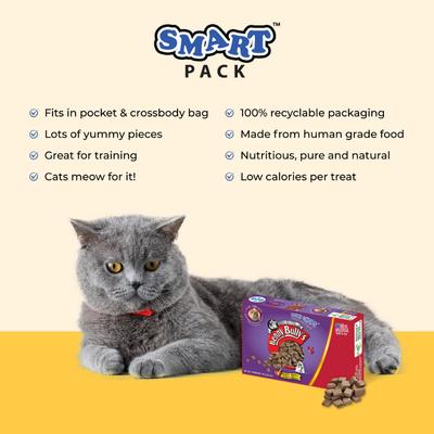 Show full view: Benny Bullys Mini Chops Smart Pack Pure Beef Heart Freeze-Dried Cat Treats, .6-oz box slide 4 of 7