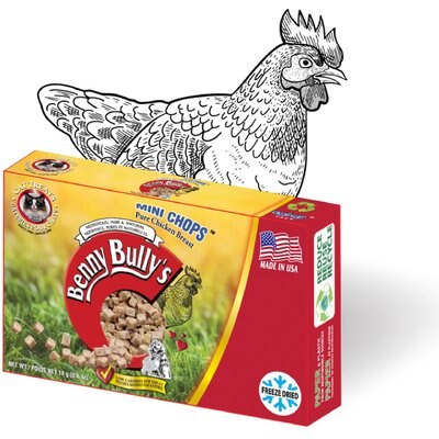 Benny Bullys Benny Bullys Mini Chops Smart Pack Pure Chicken Breast Freeze-Dried Cat Treats, .6-oz box