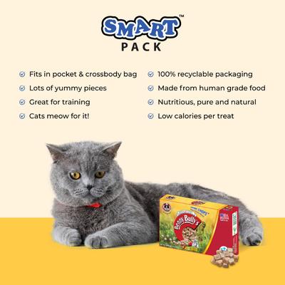 Show full view: Benny Bullys Mini Chops Smart Pack Pure Chicken Breast Freeze-Dried Cat Treats, .6-oz box slide 4 of 6