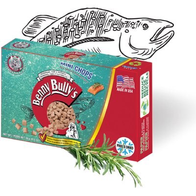 Benny Bullys Benny Bullys Mini Chops Smart Pack Salmon & Rosemary Freeze-Dried Cat Treats, .6-oz box