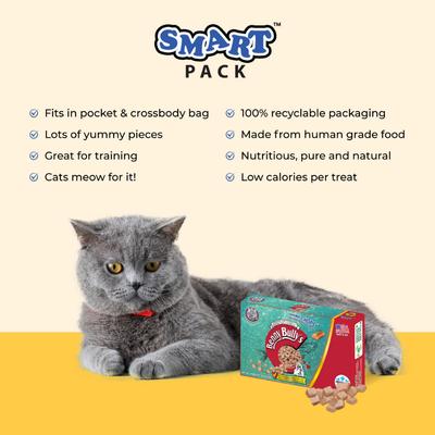 Show full view: Benny Bullys Mini Chops Smart Pack Salmon & Rosemary Freeze-Dried Cat Treats, .6-oz box slide 3 of 6