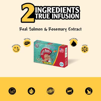 Show full view: Benny Bullys Mini Chops Smart Pack Salmon & Rosemary Freeze-Dried Cat Treats, .6-oz box slide 5 of 6