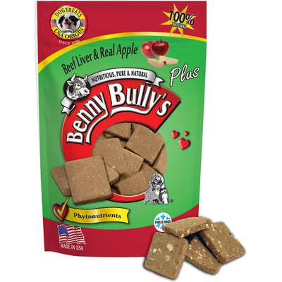 Benny Bullys Benny Bullys Plus Beef Liver & Apple Freeze-Dried Dog Treats, 2.1-oz bag