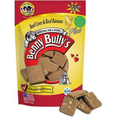 Benny Bullys Benny Bullys Plus Beef Liver & Banana Freeze-Dried Dog Treats, 2.1-oz bag