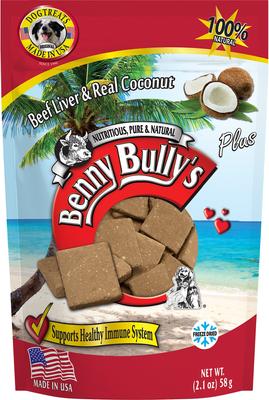 Show full view: Benny Bullys Plus Beef Liver & Coconut Freeze-Dried Dog Treats, 2.1-oz bag slide 3 of 4