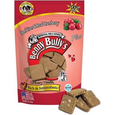Benny Bullys Benny Bullys Plus Beef Liver & Cranberry Freeze-Dried Dog Treats, 2.1-oz bag