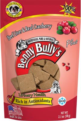 Show full view: Benny Bullys Plus Beef Liver & Cranberry Freeze-Dried Dog Treats, 2.1-oz bag slide 3 of 4