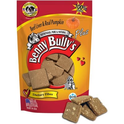 Benny Bullys Benny Bullys Plus Beef Liver & Pumpkin Freeze-Dried Dog Treats, 2.1-oz bag