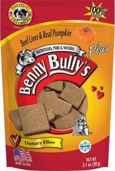 Benny Bullys Plus Beef Liver & Pumpkin Freeze-Dried Dog Treats, 2.1-oz bag slide 2 of 3