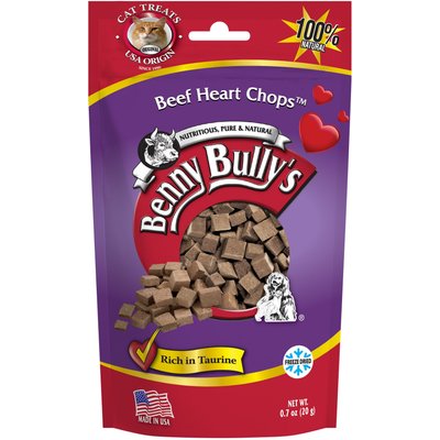 Benny Bullys Benny Bullys Pure Beef Heart Freeze-Dried Cat Treats, .7-oz bag