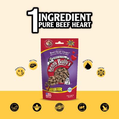 Show full view: Benny Bullys Pure Beef Heart Freeze-Dried Cat Treats, .7-oz bag slide 5 of 5