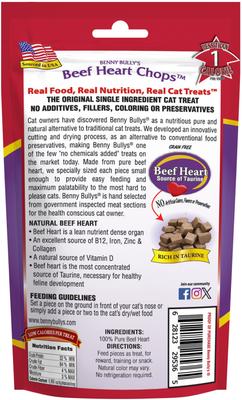 Show full view: Benny Bullys Pure Beef Heart Freeze-Dried Cat Treats, .7-oz bag slide 3 of 5