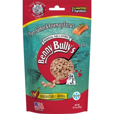 Benny Bullys Benny Bullys Salmon & Rosemary Chops Raw Freeze-Dried Cat Treats, 0.7-oz bag