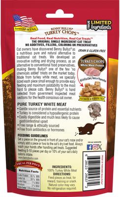 Show full view: Benny Bullys Turkey Chops Raw Freeze-Dried Cat Treats, 0.7-oz bag slide 3 of 6