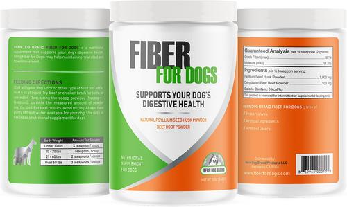 Show full view: Bern Dog Brand Fiber for Dogs Digestive, Diarrhea, Constipation & Anal Gland Dog Supplement, 12-oz jar slide 5 of 8