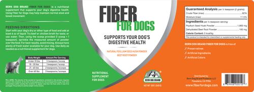 Show full view: Bern Dog Brand Fiber for Dogs Digestive, Diarrhea, Constipation & Anal Gland Dog Supplement, 12-oz jar slide 6 of 8