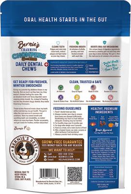 Show full view: Bernie's Charming Chompers Daily Dental Chews X-Small Dog Dental Treats, 22 count slide 3 of 4