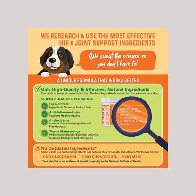 Show full view: Bernie's Healthy Hips Daily Hip & Joint Soft Chews Dog Supplement, 90 count slide 4 of 9