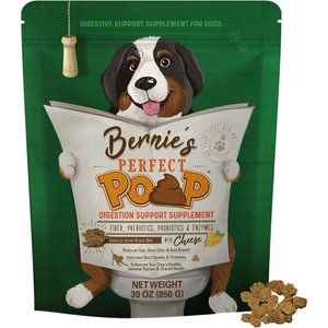 Bernie's Perfect Poop Cheddar Cheese Flavor Digestion Support Dog Supplement, 30-oz bag