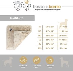 Bessie + Barnie Shag Ultra Plush Faux Fur Reversible Dog & Cat Blanket, Arctic Seal, Medium slide 2 of 3
