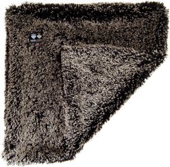 Bessie + Barnie Shag Ultra Plush Faux Fur Reversible Dog & Cat Blanket, Frosted Willow, Small slide 1 of 2