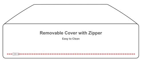 Show full view: Bessie + Barnie Sicilian Rectangle Pillow Dog Bed with Removable Cover, Black, Large slide 5 of 8