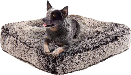 Show full view: Bessie + Barnie Sicilian Rectangle Pillow Dog Bed with Removable Cover, Frosted Willow, Large slide 3 of 9