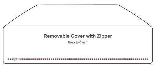 Show full view: Bessie + Barnie Sicilian Rectangle Pillow Dog Bed with Removable Cover, Frosted Willow, Large slide 6 of 9